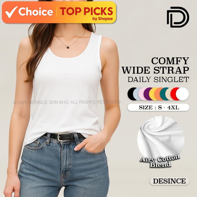 [Local] Desince Women Singlet Multi Color Camisole Inner Tank Top ...