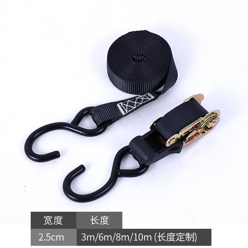 1 Inch Plastic-coated Tension Buckle Ratchet Tie Down Cargo Belt Straps ...