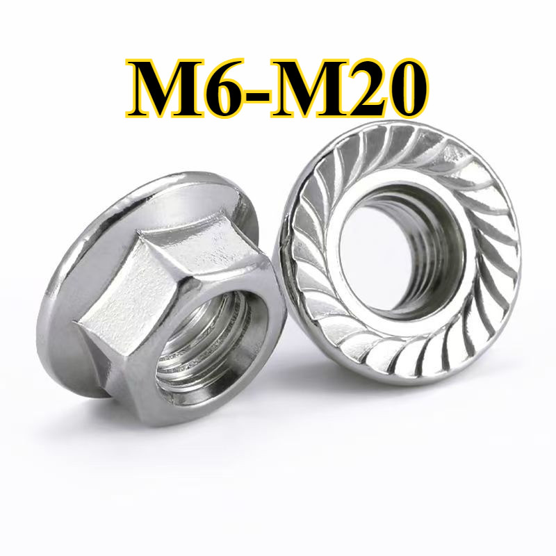 Fine Thread Nut 304 Stainless Steel Fine Thread Flange Nut M6/M8/M10 ...