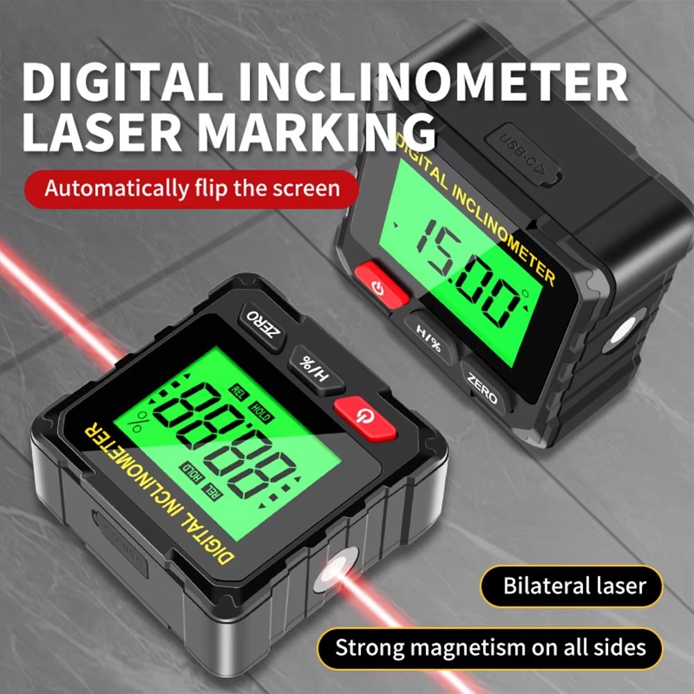 Display Angle Gauge Digital Protractor Gauge Inclinometer Magnetic Base ...