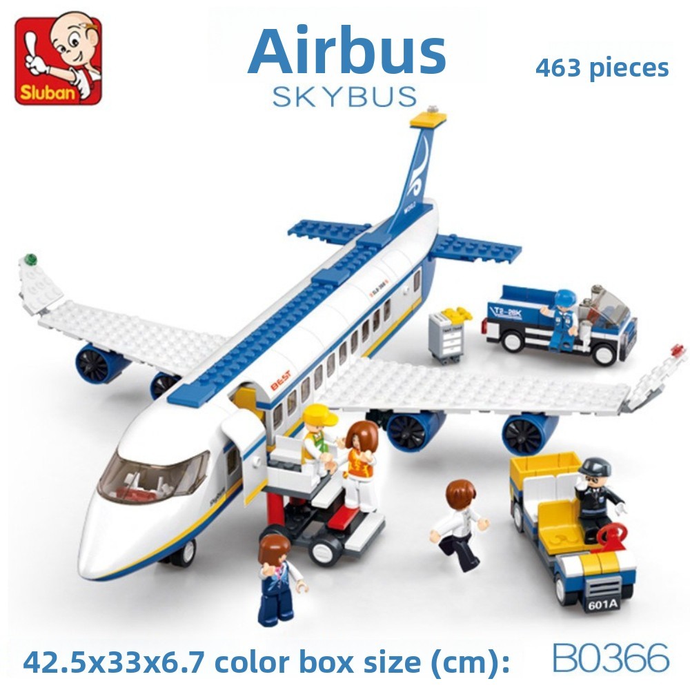 463 PCS Sluban 0366 AirBus Model Airplane Building Blocks Sets children ...