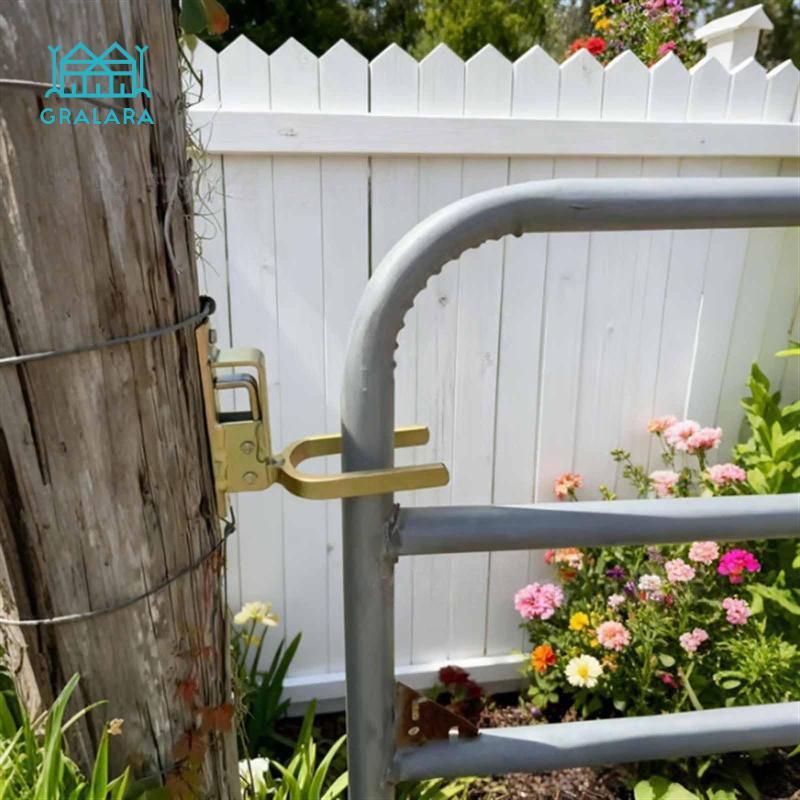 Gralara Alloy Steel Fence Gate Lock Automatic Swing Door Mechanism for ...
