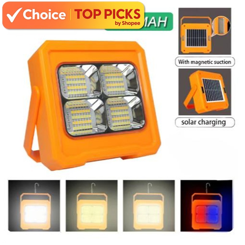 Rechargeable Solar Light 124 LEDs Outdoor Portable LED Tent Lights ...