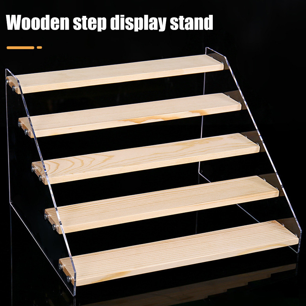 2/3/4/5 Tier Wooden Acrylic Display Stand Animation Model Riser Counter ...