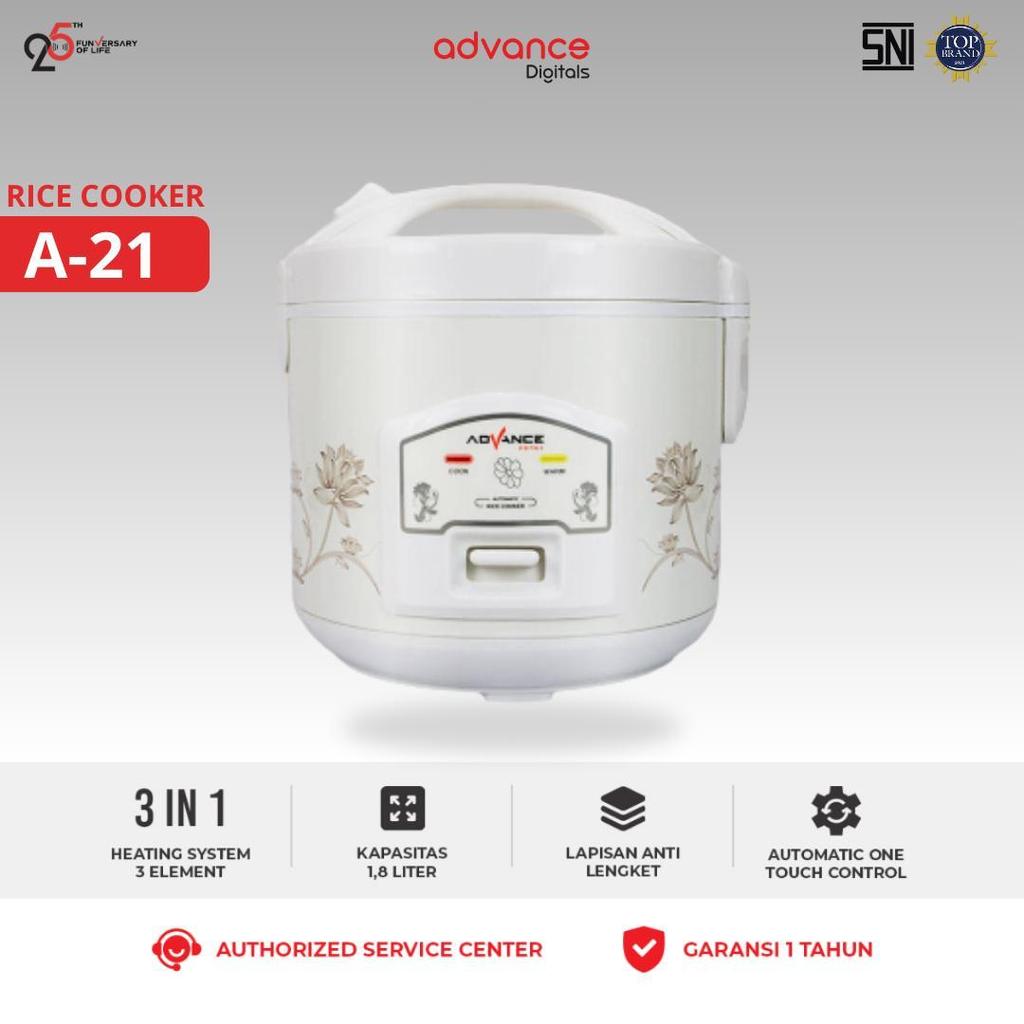 Advance A-21 Electric Rice Cooker Multifunction Rice Cooker 1.8 L 3in1 ...