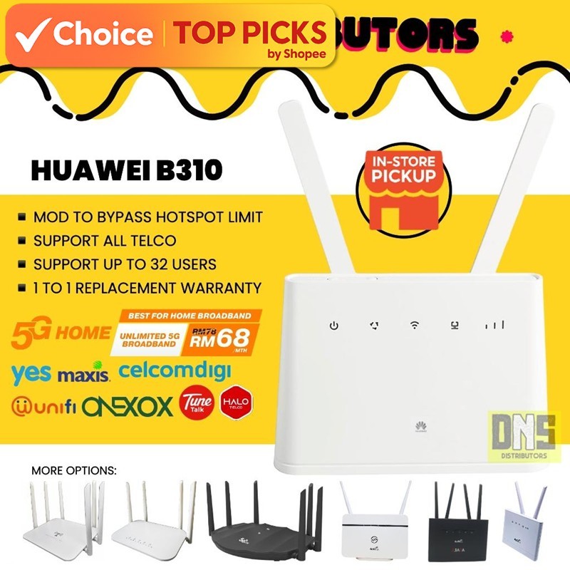 Modified 4G LTE WiFi Modem Router CPE B310/B315 Huawei High Speed ...
