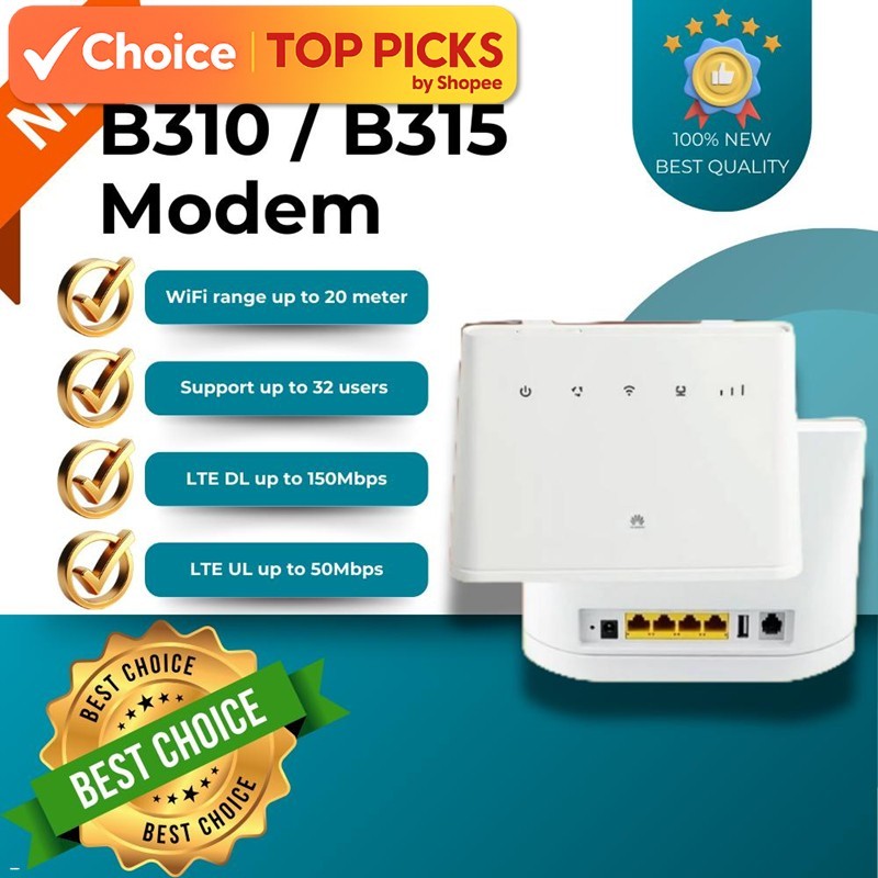 Huawei B310/B315 Modem - Modified Unlimited Data Speed 3G/4G LTE WiFi ...