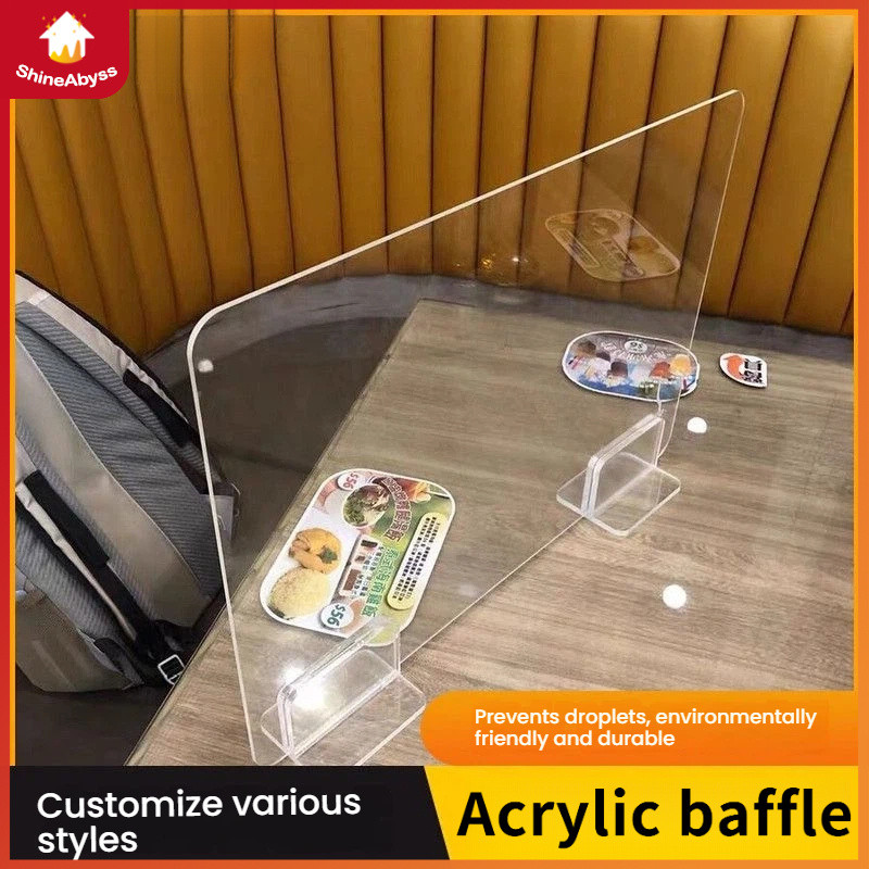 Acrylic partition transparent divider for office desks customizable ...