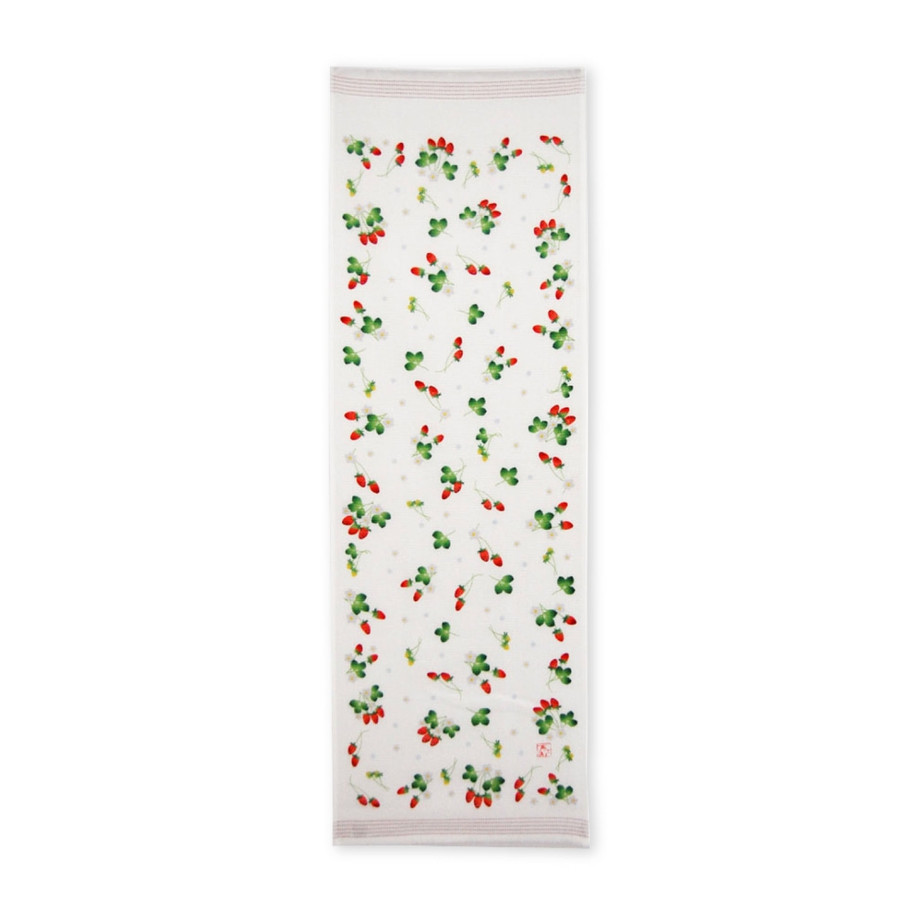 Japan kontex Nunogoyomi Pure Cotton Lightweight Long Scarf/S/Strawberry ...