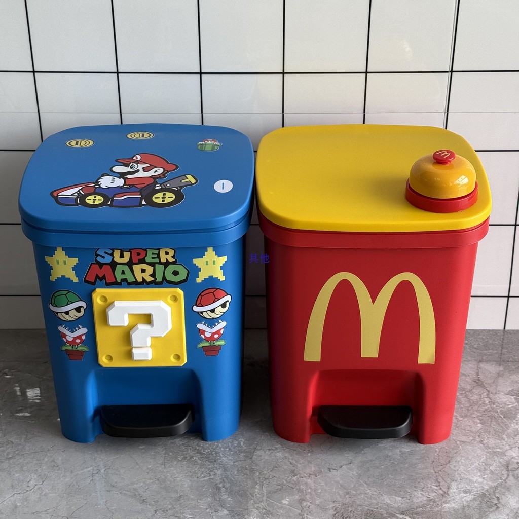 New Mario Cute Trash Can Storage Box for Living Room, Home, Bedroom ...