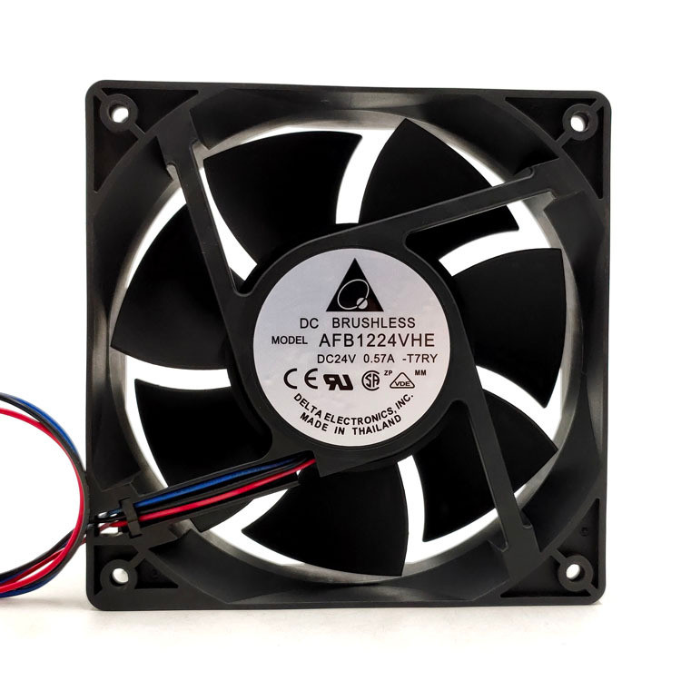 Delta AFB1224VHE 12038 24V 0.57 A 12cm 2-Wire Inverter High Air Volume ...