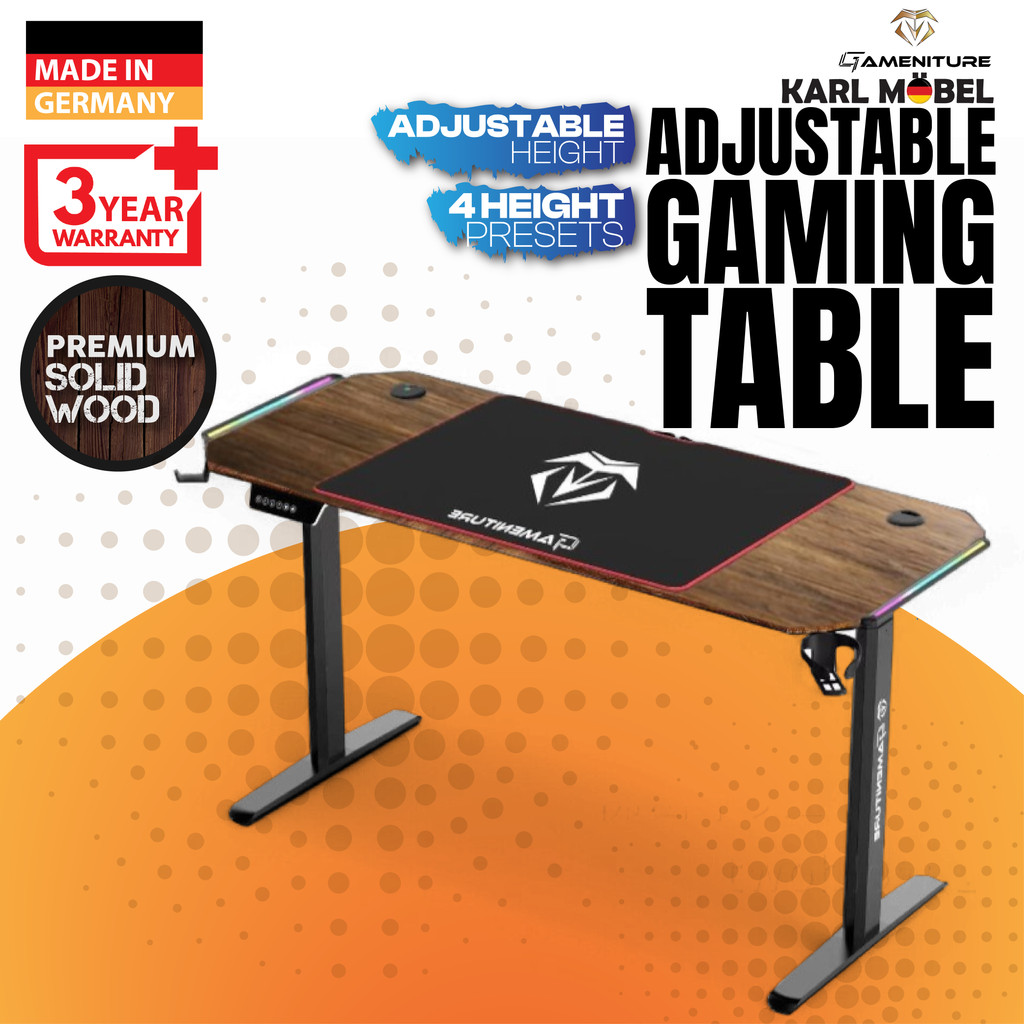 Height Adjustable Table Gaming Standing Desk RGB Smart Gaming table ...