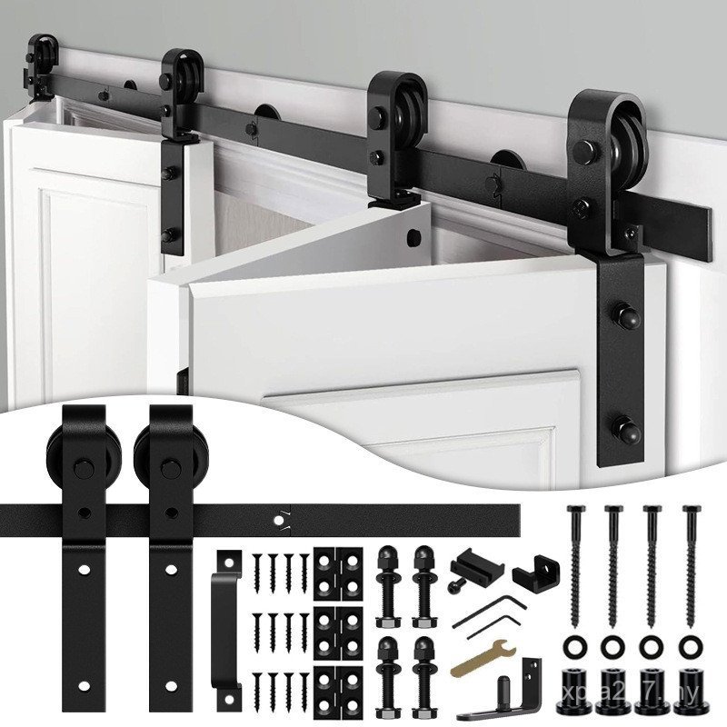 Full Set Track Accessories Barn Door Guide Rail Barn Door Hanging Rail ...