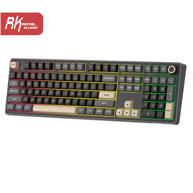 RK Royal Kludge RK R108 100% Layout RGB Wired Professional Game Hotswap ...