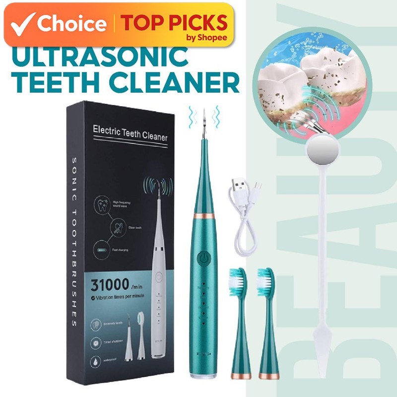 Electric Oral Irrigator & Dental Scaler Kit - Waterproof Tooth Cleaner ...