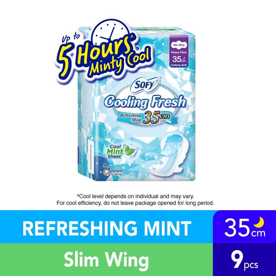 SOFY Cooling Fresh Night Slim Wing 35cm 9s | Shopee Malaysia