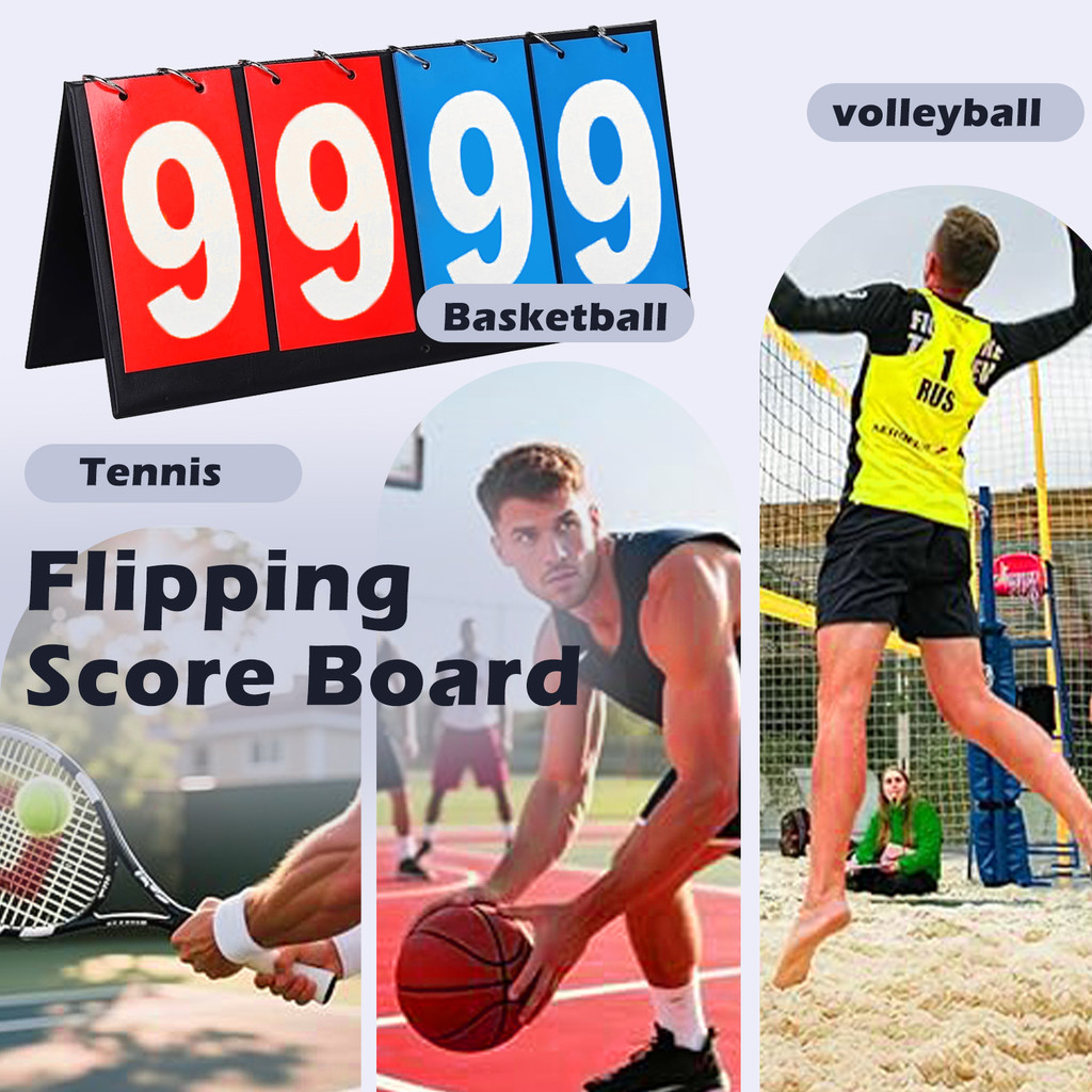 4-Digit Scoreboard Flipping Counter Board Sports Equipment Digit ...