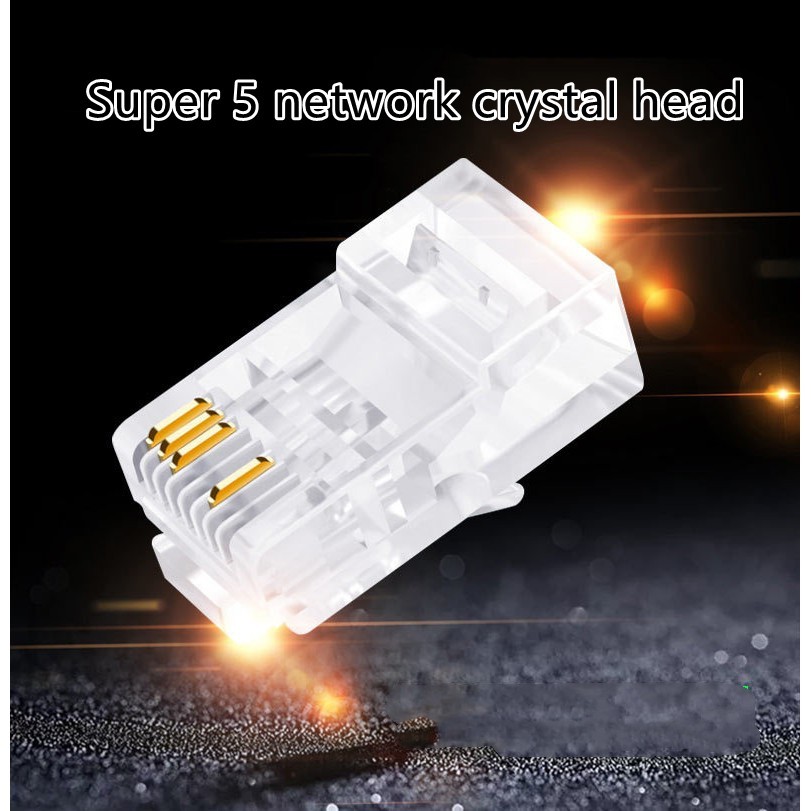 RJ45 crystal cat 5E Lan cat 6 connector | Lan Cable Head | Shopee Malaysia