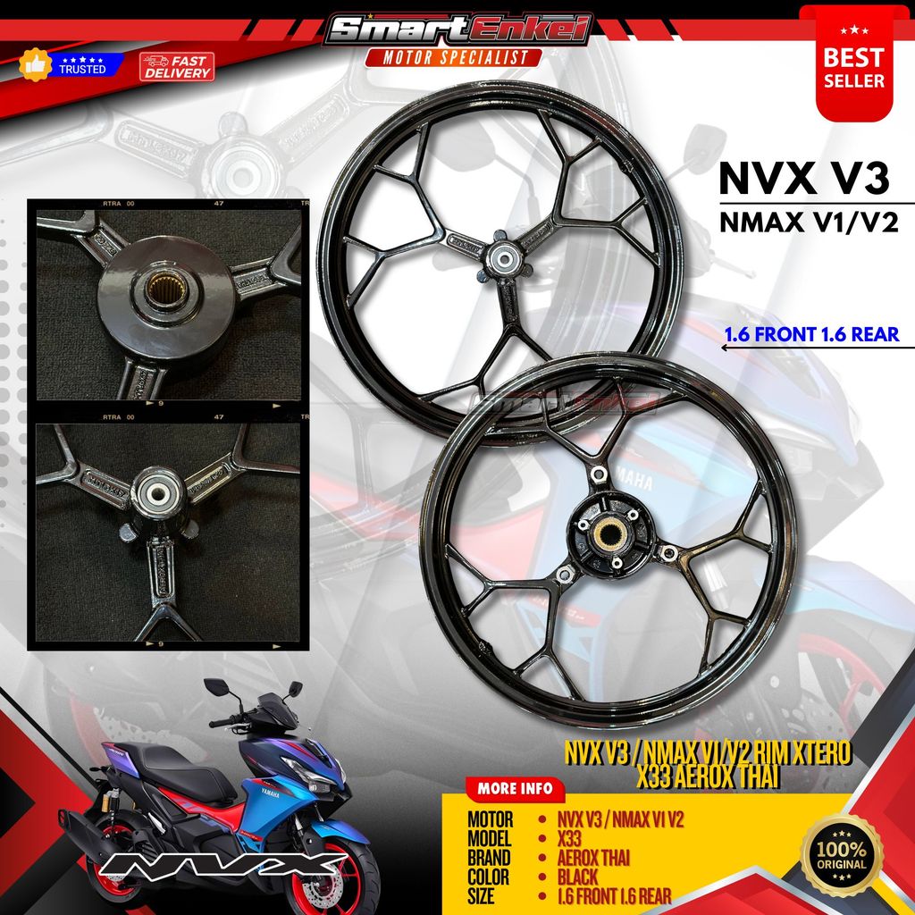 NVX V3 / NMAX V1/V2 RIM XTERO X33 AEROX THAI | Shopee Malaysia