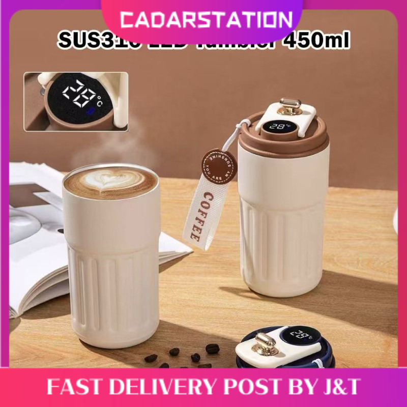 CS_ 450ml Portable Coffee Travel Mug 316 Stainless Steel Coffee Tumbler ...