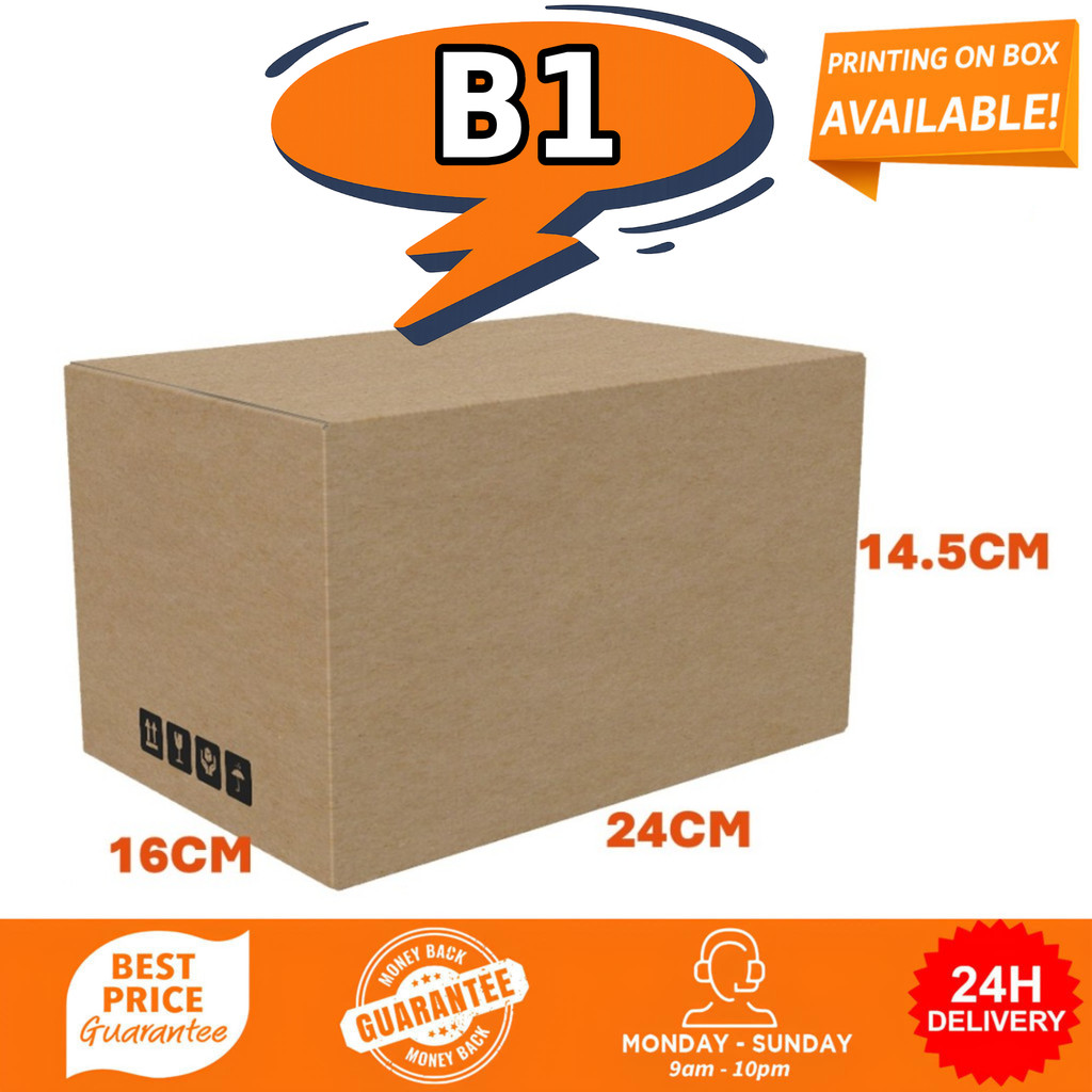 Fixguru - B1 24x16x14.5cm Carton Box Moving Box Storage Box Packing Box ...