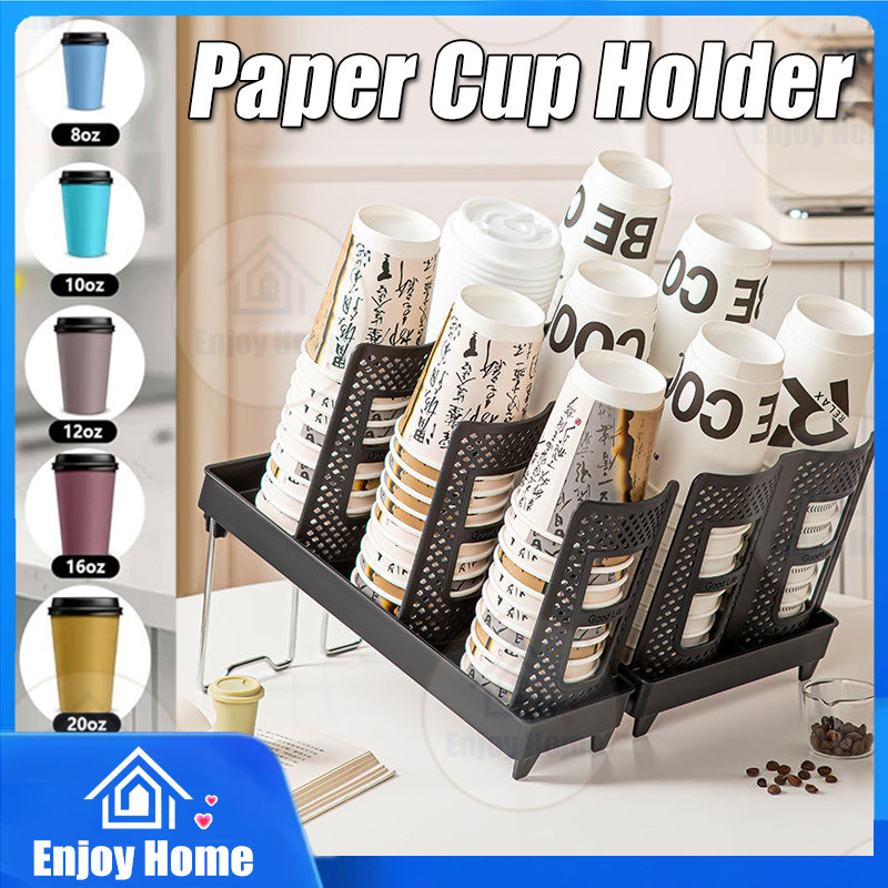 PP Cup Holder Rack Adjustable Display Rack Disposable Cup Organizer Rak ...
