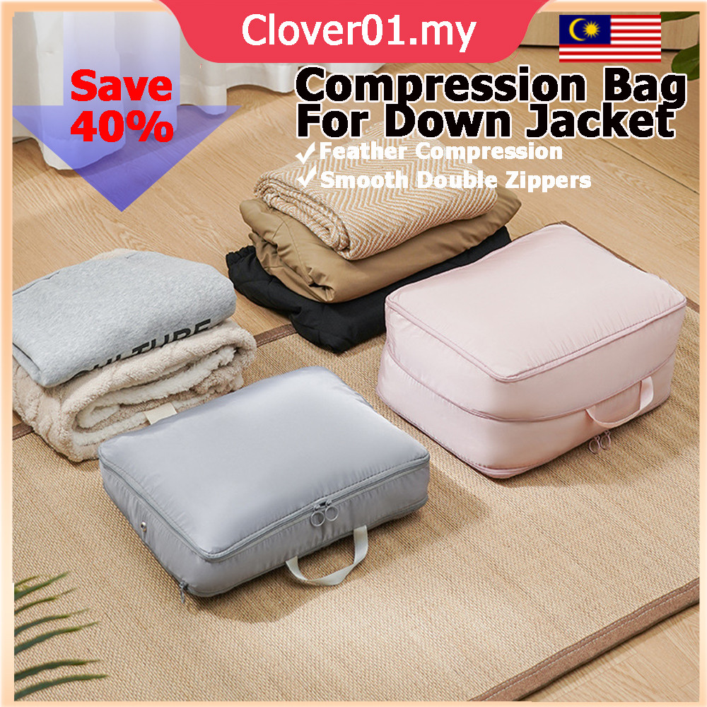 2PCS Compression Bag Down Coat Storage Bag Travel Luggage Clothes ...