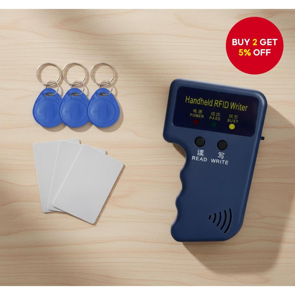 125KHz RFID Duplicator Programmer for EM4100 5200 Cards Handheld Writer ...