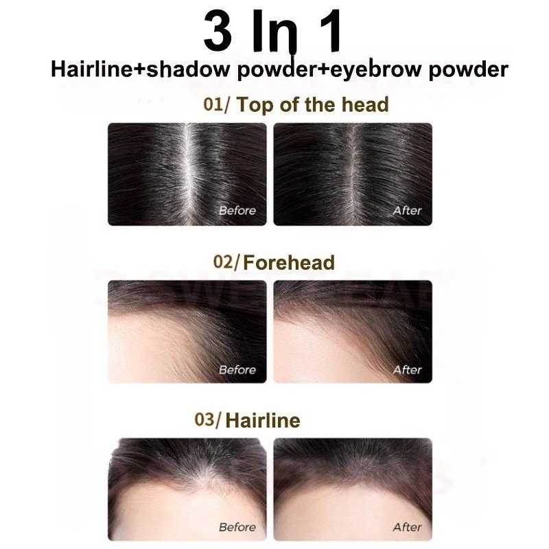 Hairline Shadow Powder Waterproof Hair Root Cover Scalp Concealer Brow ...