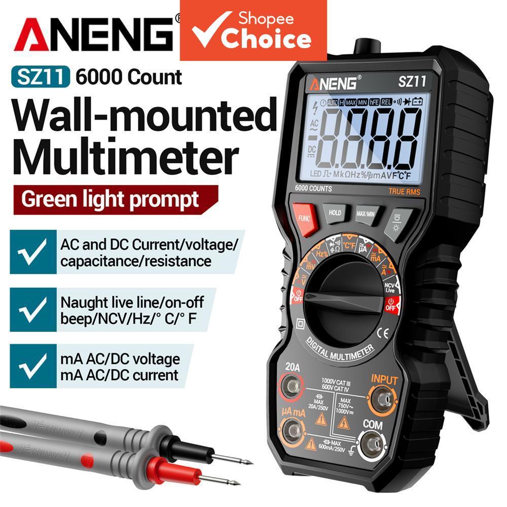 ANENG SZ11 Multimeter with Temperature Measurement, Live/Neutral Wire ...
