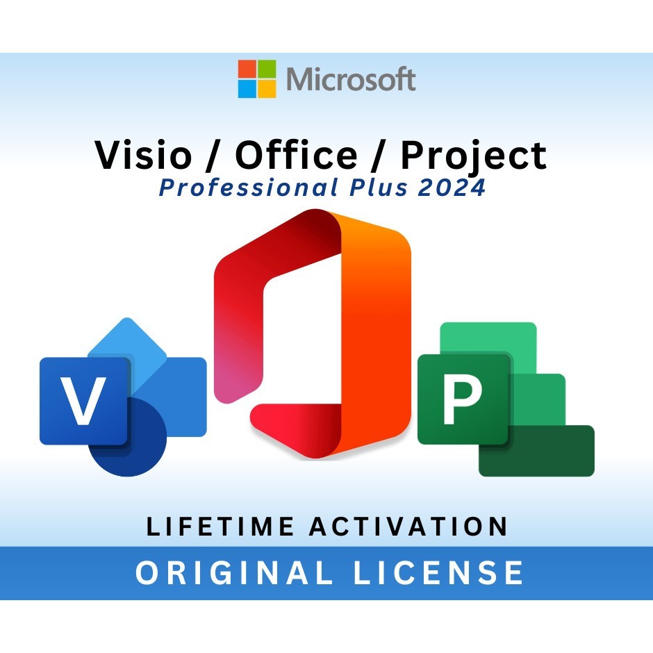 Microsoft Office 2024 Pro Plus + Project 2024 + Visio 2024 | Genuine ...