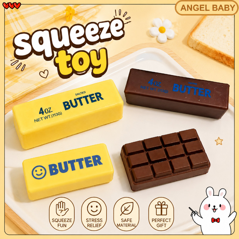 Butter Squishy Toys Super Slow Rebound Fidget Toy Chocolate Squeeze Toy ...