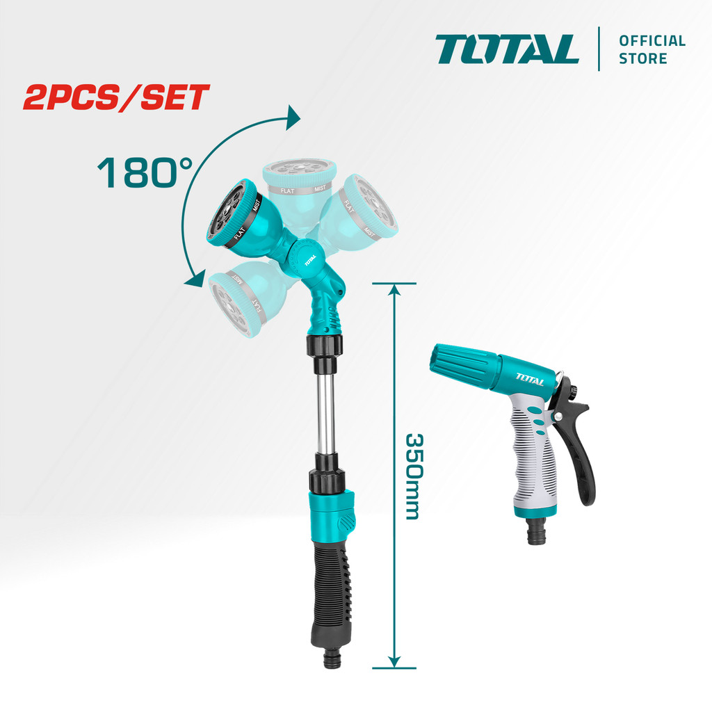 TOTAL Tools 2 Pcs Watering Kit (3-Ways / 6- Ways) THWSK0201 | Shopee ...