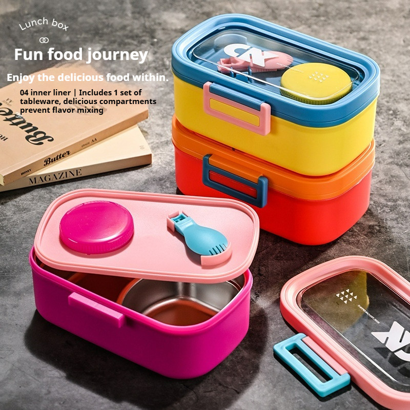 [Ready Stock Fast Shipping] Cartoon Compartmented Lunch Box Children ...