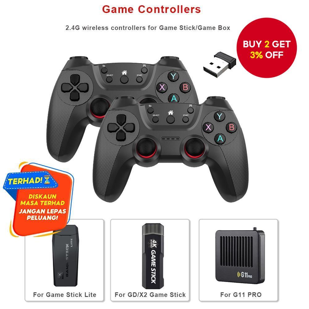 2.4G Wireless Dual Gaming Controllers for Android Cell Phone PC TV Box ...
