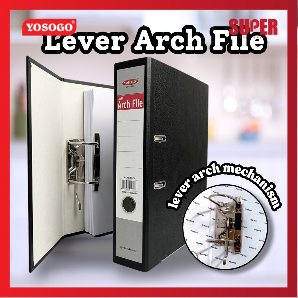 [super stationery] YOSOGO F403 3” Arch File / Folder 3 inches / Hard ...