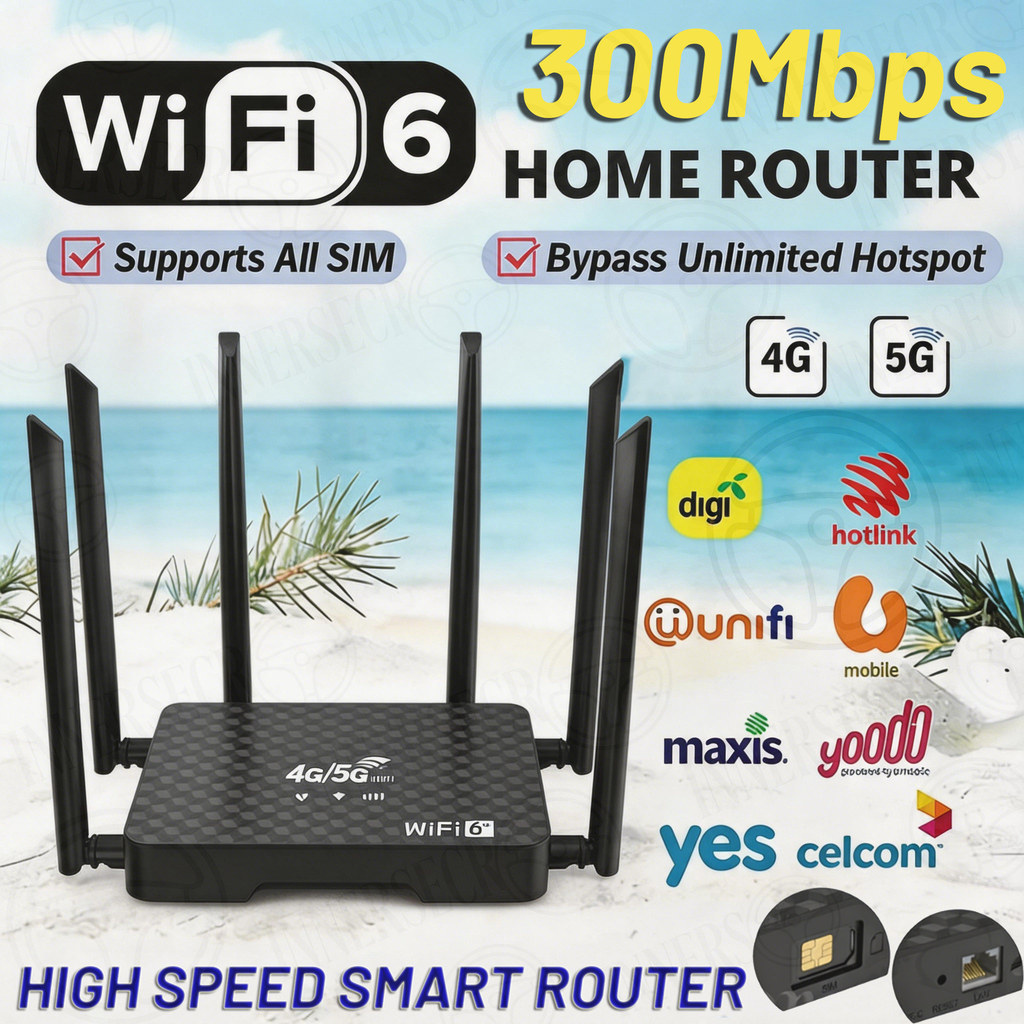 5G Router with SIM Card Slot, Wi‑Fi 6 Speed | Shopee MY