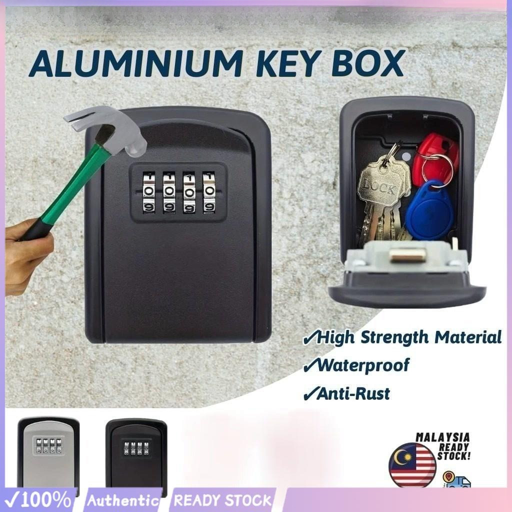 Large Metal Key Lock Box Safety Locker Sotrage Resettable 4 Digits ...