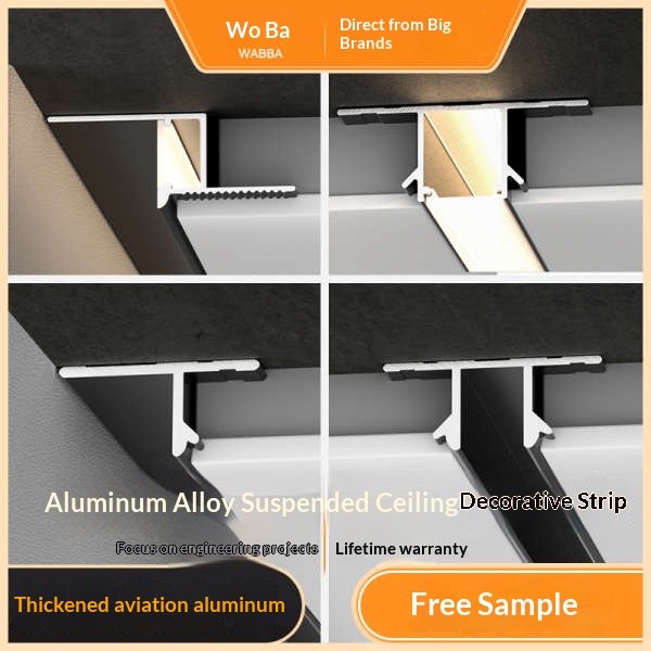 Suspended ceiling closure strip, ceiling shadow seam profile, aluminum ...