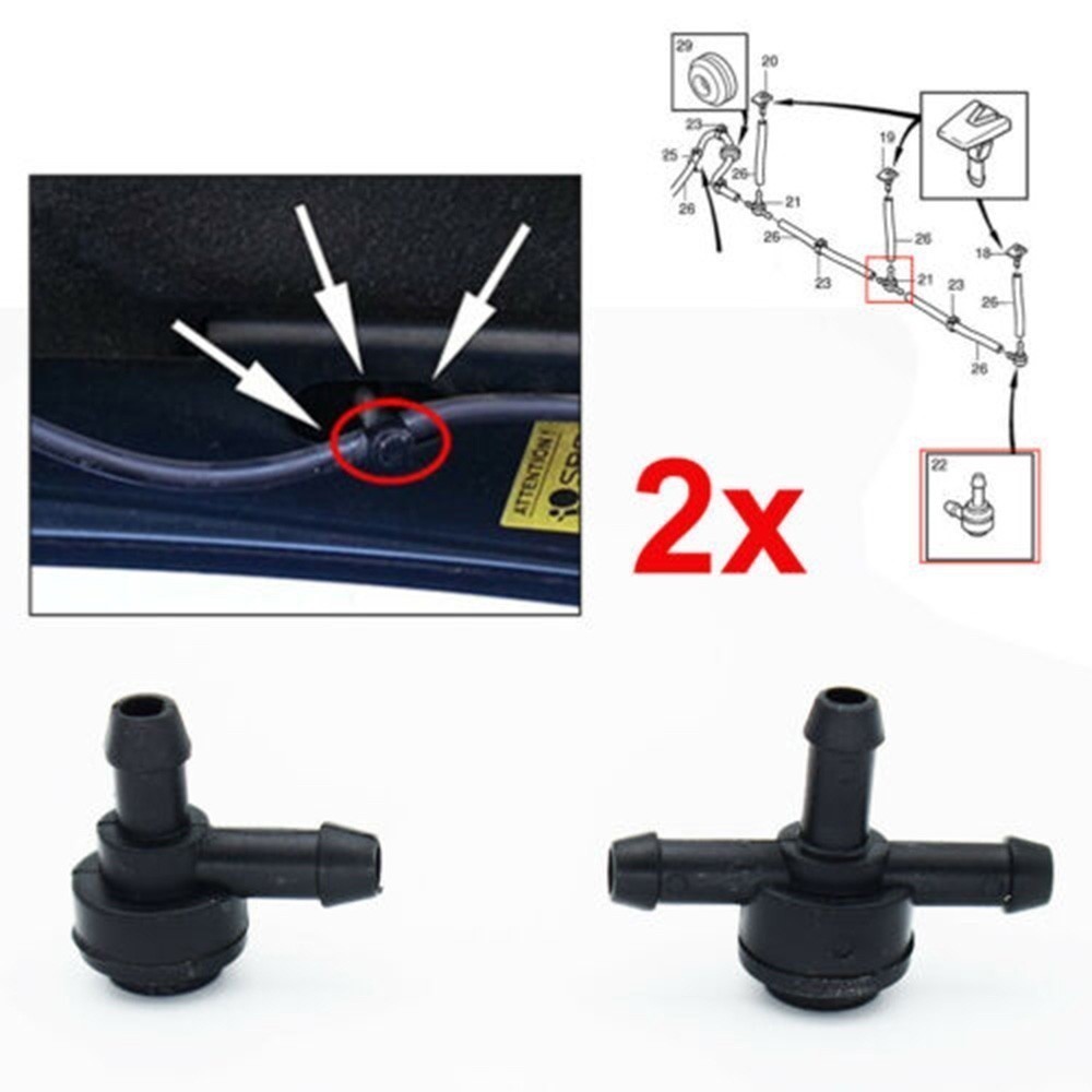 Black Windscreen Washer Valve Set for Volvo For C30 C70 S40 S60 S80 V50 ...