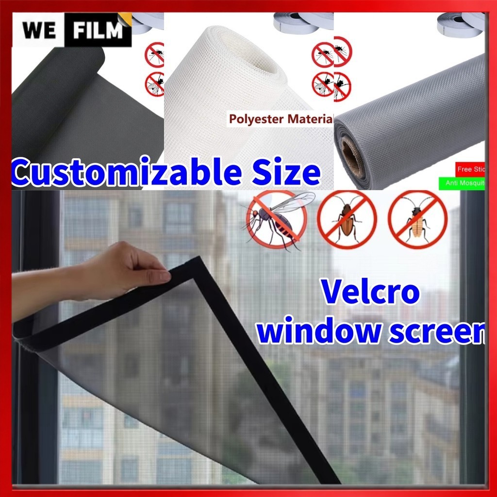 Customizable Size DIY Customizable Self-adhesive Anti-mosquito Window ...