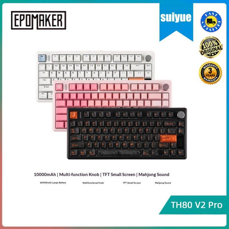 EPOMAKER TH80 V2 Pro Customized mechanical keyboard Bluetooth, wired ...