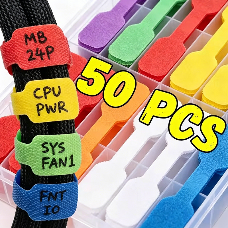 50-10Pcs Self-adhesive Cable Label - Wire Marker Tag - Cable Marker ...
