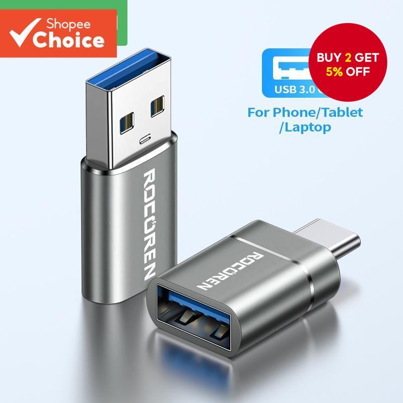 Rocoren OTG Adapter USB Type C Male To USB A 3.0 Female Converter For ...