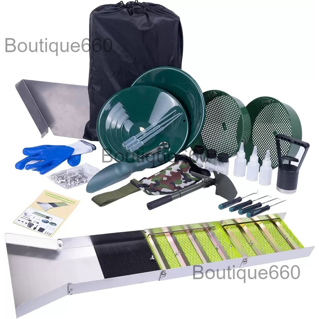 Gold Panning Tool Foldable Design Sluice Box Easy To Carry Lightweight ...