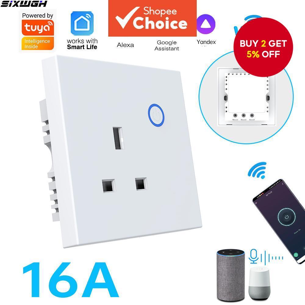 Tuya WiFi Smart Socket 16A UK Plug Smart Life Voice Alexa Google ...