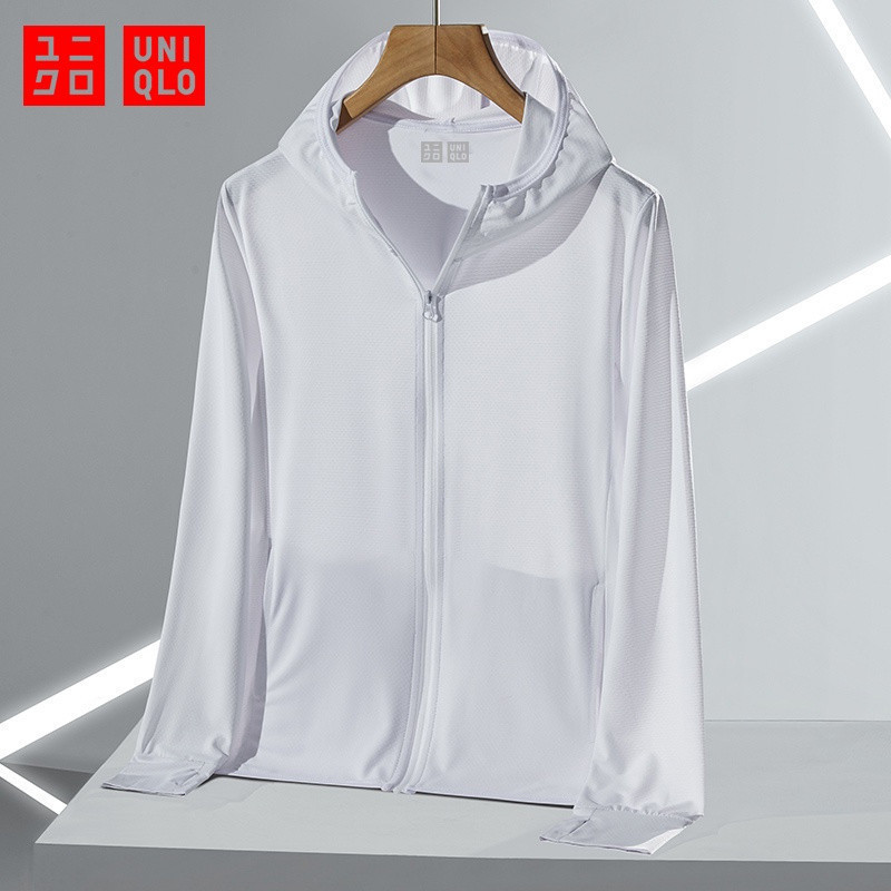 Uniqlo Men Jacket Airism UV Protection Windbreaker Mesh Long Sleeve Full Zip Hoodie — image 3