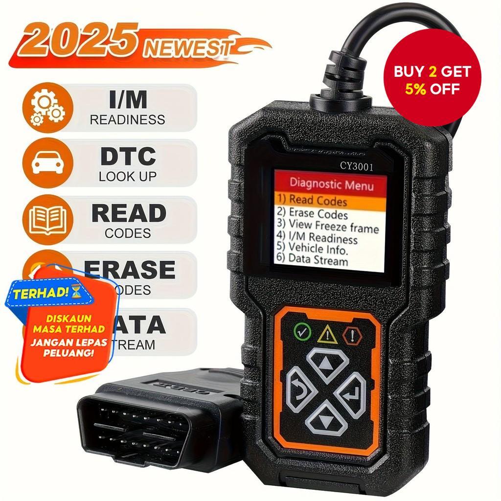 The Cy3001 Universal Obd Ii Scanner Reads and Clears Engine Fault Codes ...