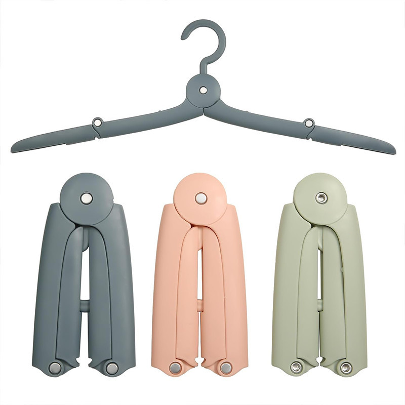 Multifunctional Folding Travel Plastic Hanger Non-Slip Wardrobe Clothes ...
