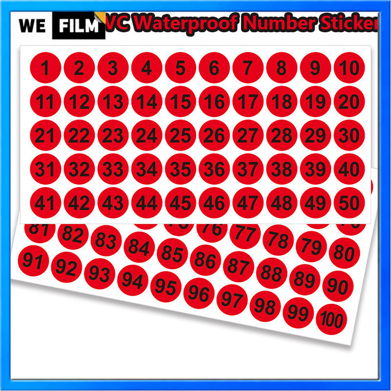 PVC Number Labels Waterproof Self Adhesive Floor Table Contest Bulk ...